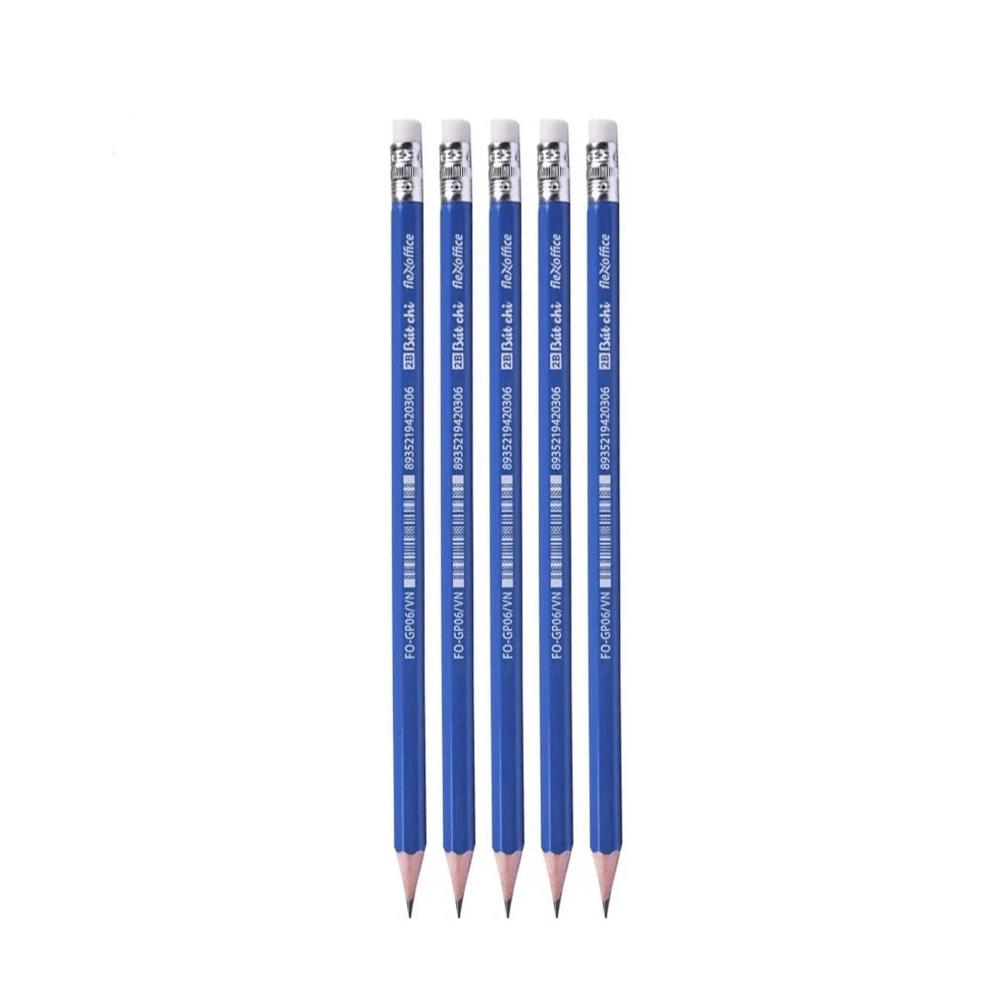 Combo 5 Bút chì gỗ 2B Flexoffice FO-GP06/VN