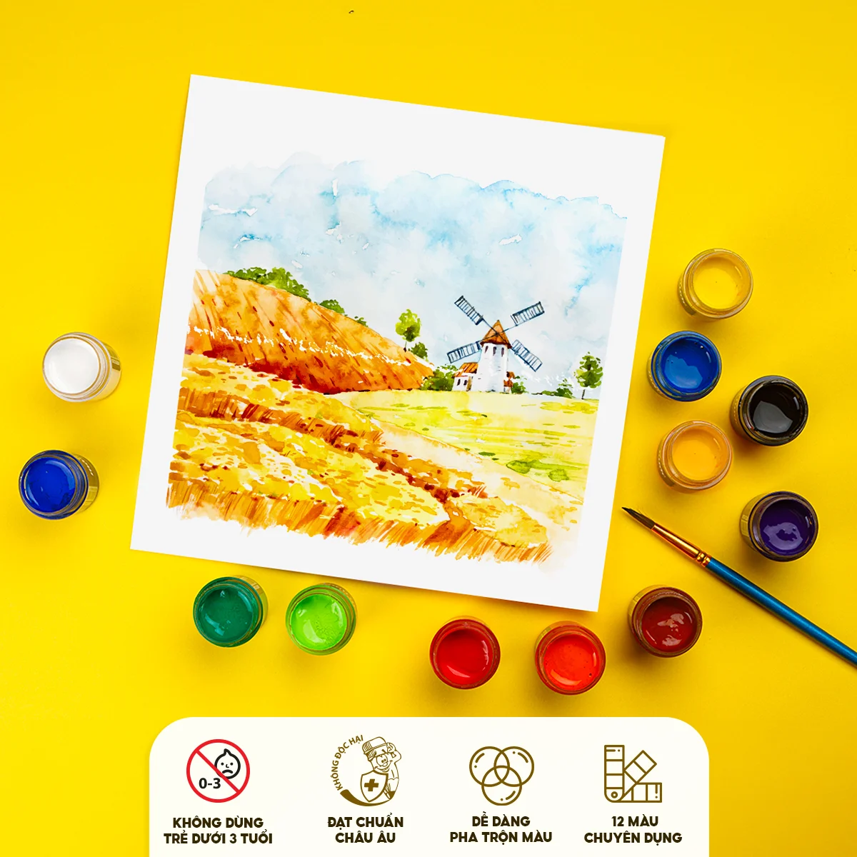 Hộp 12 màu nước Poster Color Colokit POSCO-02